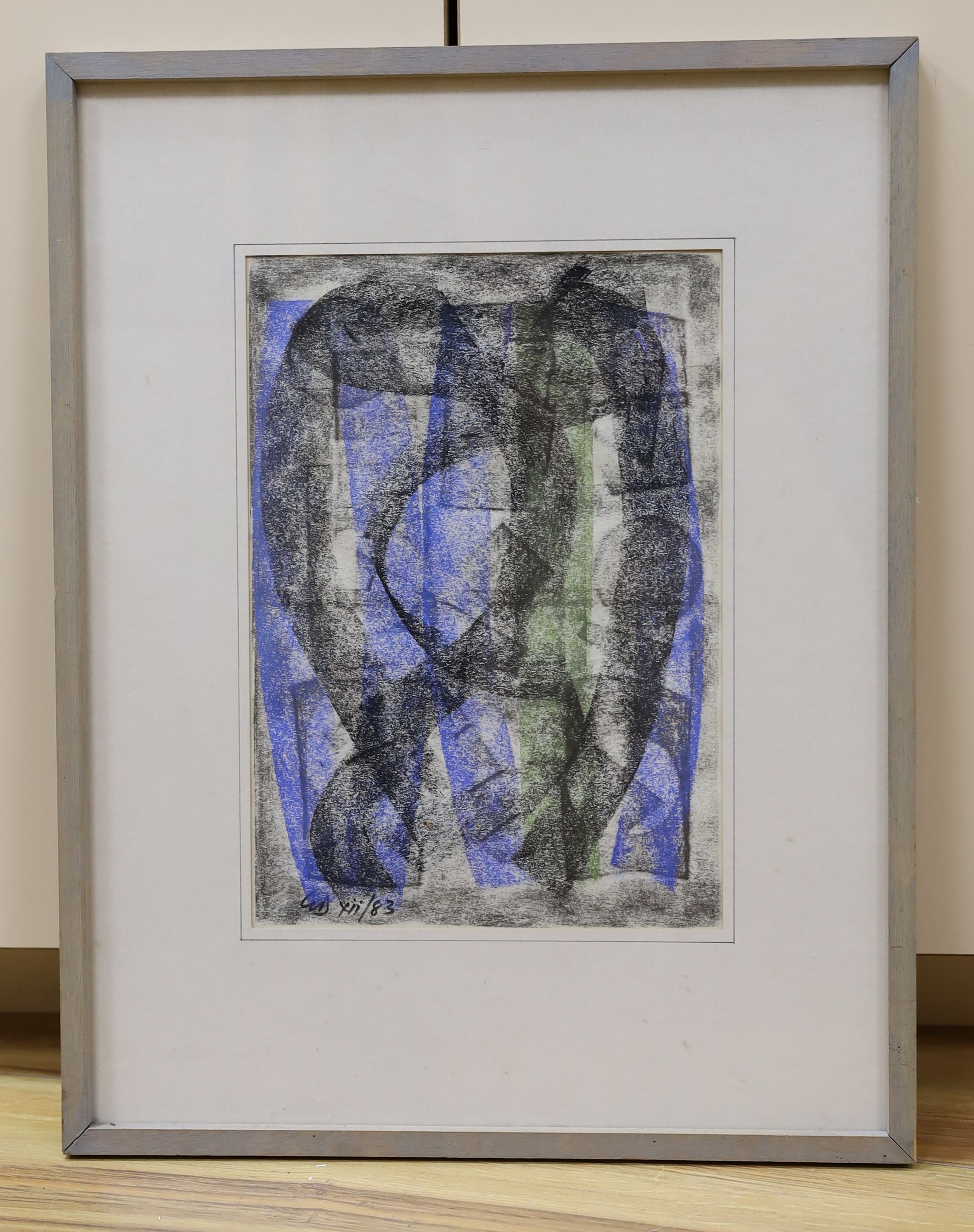 George Dannatt (1915-2009), pastel on paper, Untitled, signed and dated '83, 29 x 20cm